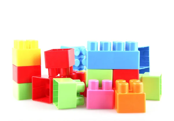 Пластикові Іграшкові Блоки Заохочують Навчання Через Гру — стокове фото