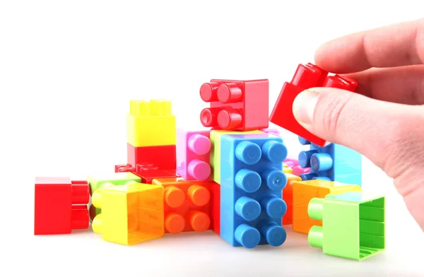 Plastic Toy Blocks Encourage Learning Play — Stock Photo, Image