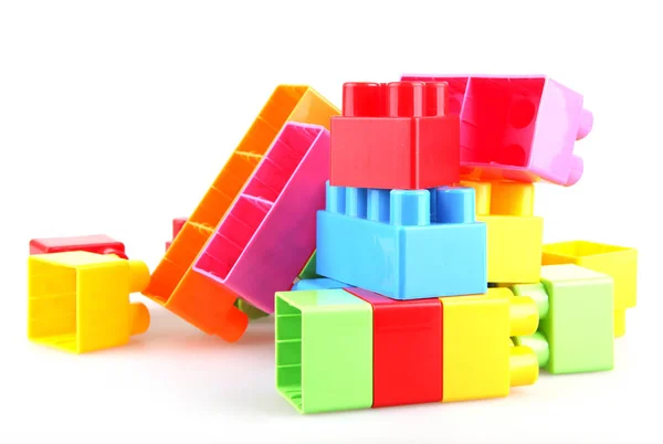 Bloques Juguete Plástico Fomentan Aprendizaje Través Del Juego — Foto de Stock