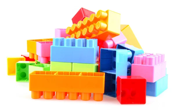 Plastic Toy Blocks Encourage Learning Play — Stock Photo, Image