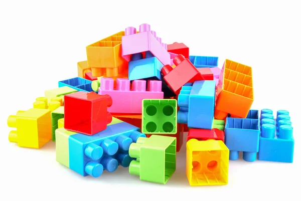 Plastic Toy Blocks Encourage Learning Play — Stock Photo, Image