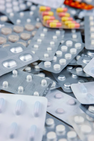 Many Blisters Tablets — Stock Photo, Image