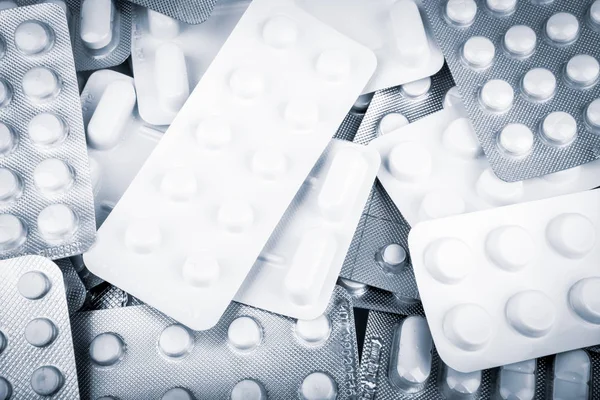 Many Blisters Tablets — Stock Photo, Image