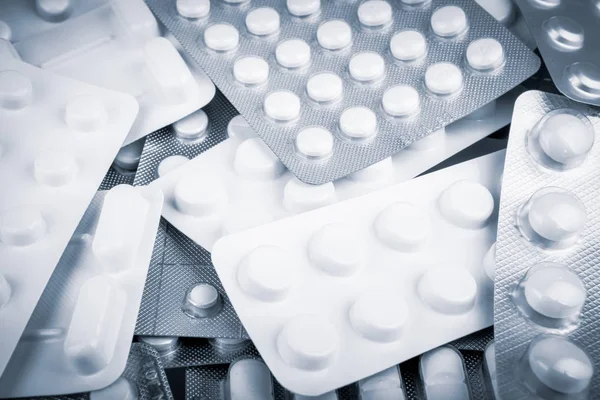 Many Blisters Tablets — Stock Photo, Image