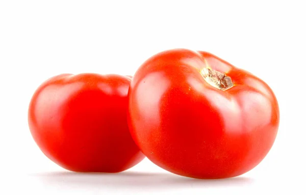 Primer Plano Tomates Rojos Sobre Fondo Blanco — Foto de Stock