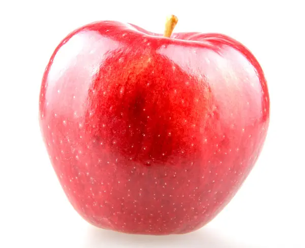 Свежий Красный Яблоко Изолированы Белом Фоне — стоковое фото