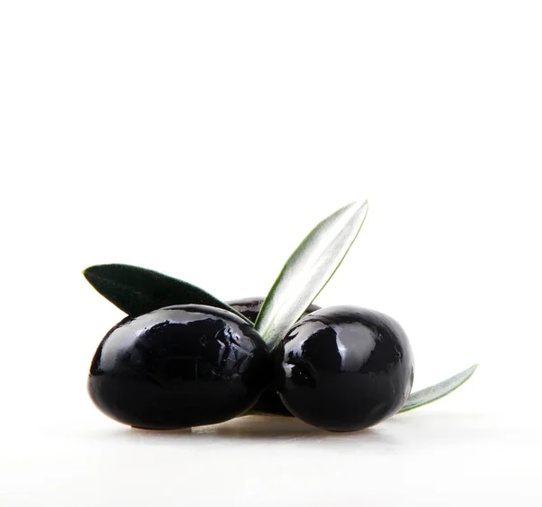 Black Olives Isolated White Background — Stock Photo, Image