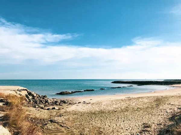 Pantai Indah Dan Laut Luar Biasa Pomorie Bulgaria — Stok Foto