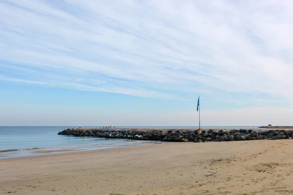 Praia Bonita Mar Incrível Pomorie Bulgária — Fotografia de Stock