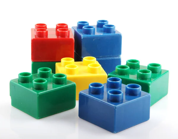 Building Blocks Isolated White — Stock Photo, Image