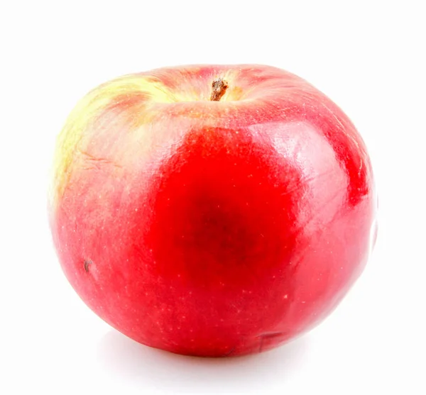Rode Appel Geïsoleerd Wit — Stockfoto