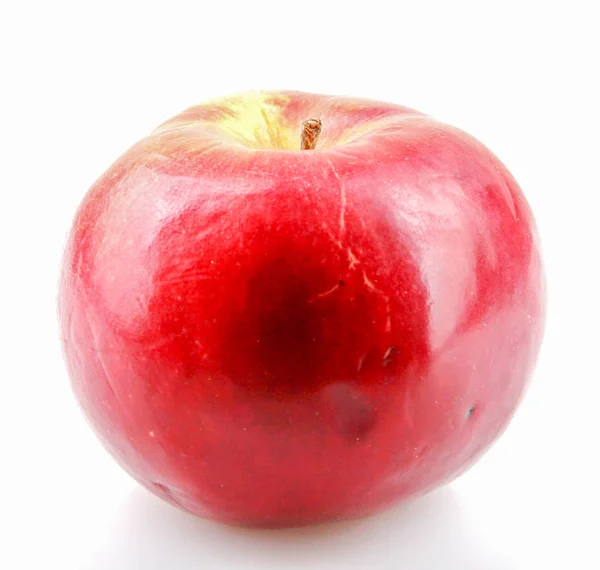 Pomme Rouge Isolée Sur Blanc — Photo