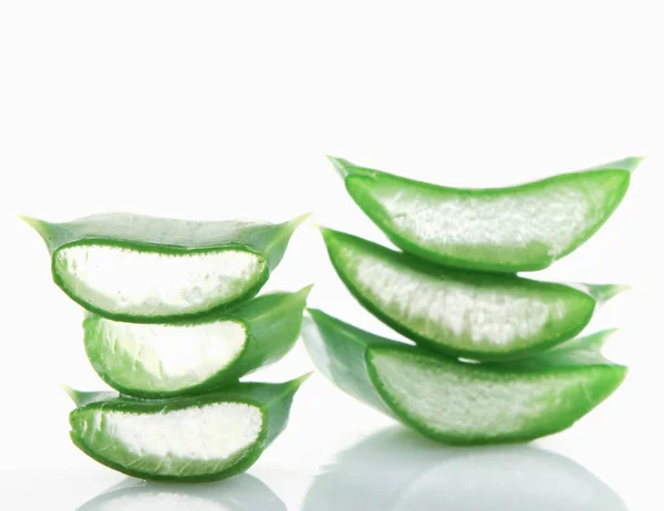 Aloe Vera White Background — Stock Photo, Image