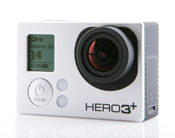 Aytos Bulharsko Října 2014 Gopro Hero3 Black Edition Izolovaných Bílém — Stock fotografie