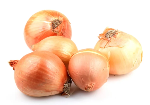 Fresh Onion Bulbs Isolated White Background — Stock Photo, Image