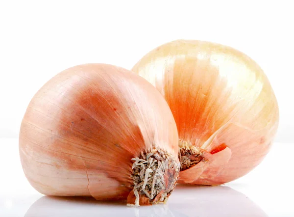 Fresh Onion Bulbs Isolated White Background — Stock Photo, Image
