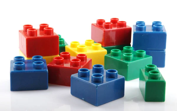 Building Blocks Isolated White — Stock Photo, Image