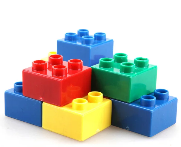 Building Blocks Isolated White — Stock Photo, Image