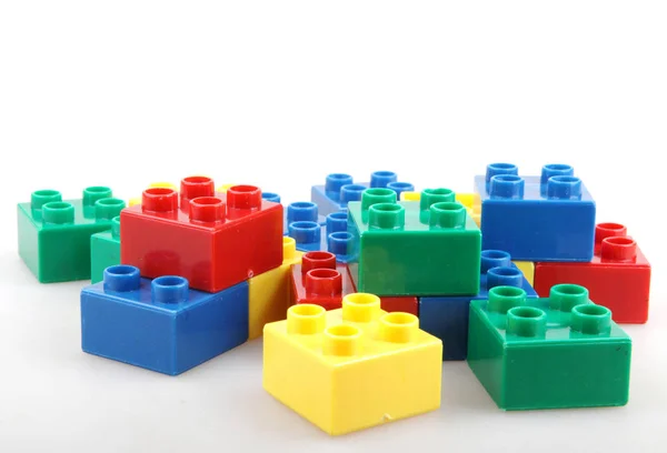 Building Blocks Isolated White — Stock Photo, Image