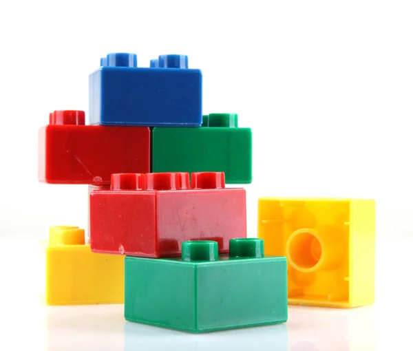 Stavební Bloky Izolované Bílém — Stock fotografie