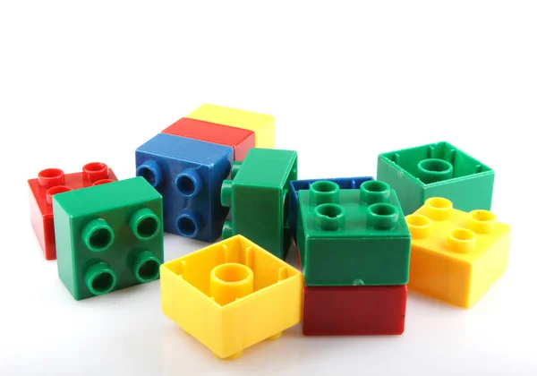 Building Blocks Isolated White — Stock Photo, Image