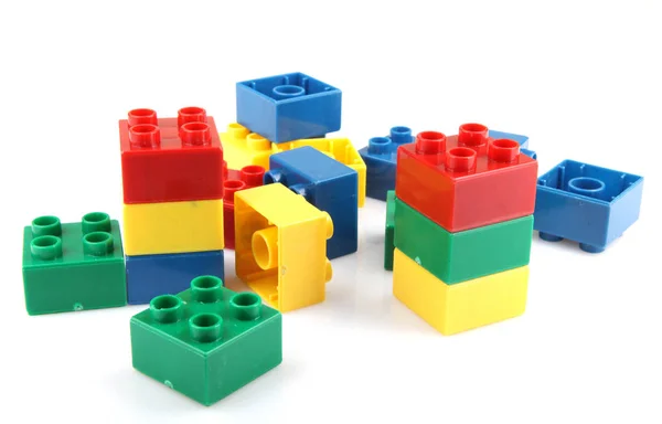 Building Blocks Isolated White — Stock Photo, Image