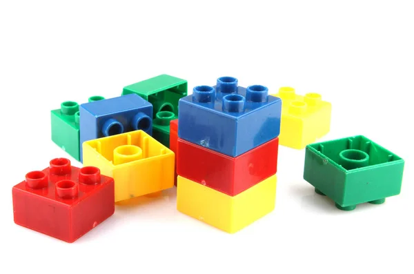 Building Blocks Isolated White Royalty Free Stock Photos