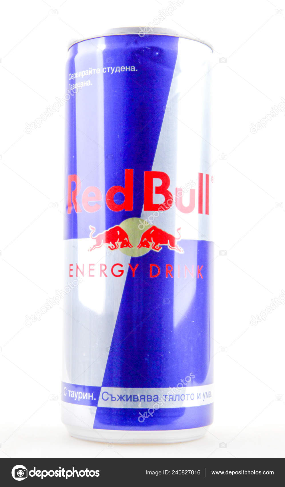 Aytos Bulgaria January 14 Red Bull Can Isolated White Background Stock Editorial Photo C Nenovbrothers