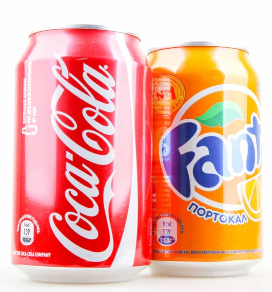 Aytos Bulgaria Enero 2014 Coca Cola Aislada Sobre Fondo Blanco —  Fotos de Stock