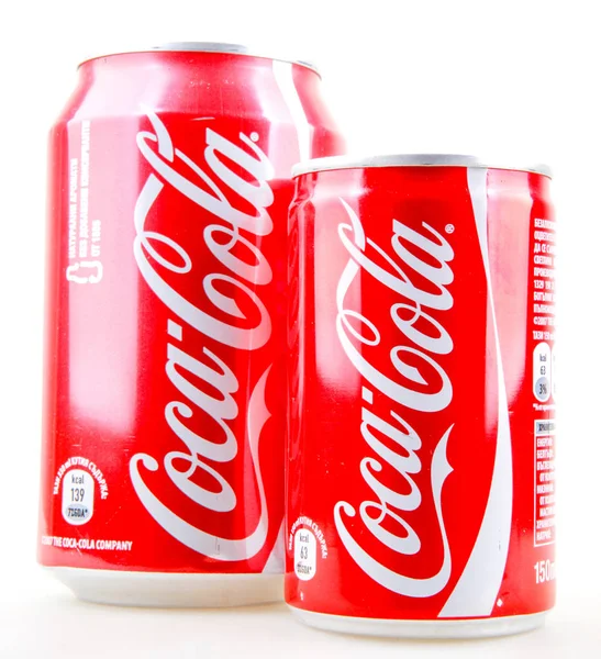 Aytos Bulharsko Ledna 2014 Coca Cola Izolovaných Bílém Pozadí Coca — Stock fotografie