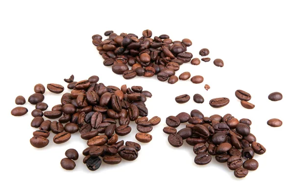 Coffee Beans Isolated White — Stock Photo, Image
