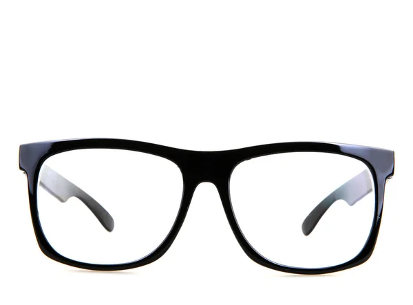 Fekete Szemüveg Elszigetelt Fehér — Stock Fotó