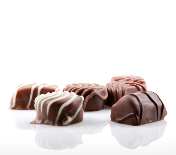 Cioccolato Isolato Sfondo Bianco — Foto Stock