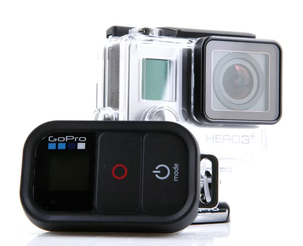 Aytos Bułgaria Października 2014 Gopro Hero3 Black Edition Białym Tle — Zdjęcie stockowe