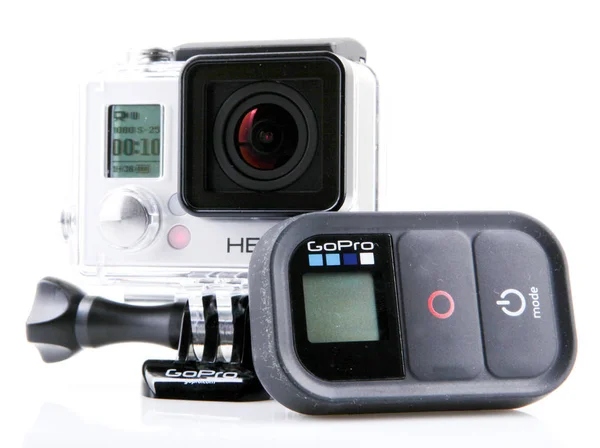 Aytos Bulgaria October 2014 Gopro Hero3 Black Edition Isolated White — Stock Photo, Image