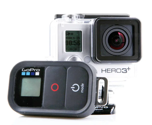 Aytos Bulgaria October 2014 Gopro Hero3 Black Edition Isolated White — Stock Photo, Image