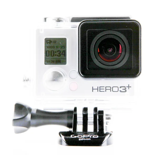 Aytos Bulgária 2014 Október Gopro Hero3 Black Edition Elszigetelt Fehér — Stock Fotó