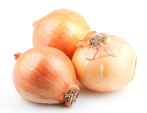 Fresh Onion Bulbs Isolated White Background Royalty Free Stock Photos