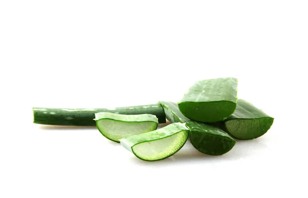 Aloe Vera Auf Weißem Hintergrund — Stockfoto