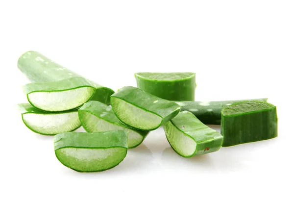 Aloe Vera Beyaz Arkaplanda — Stok fotoğraf