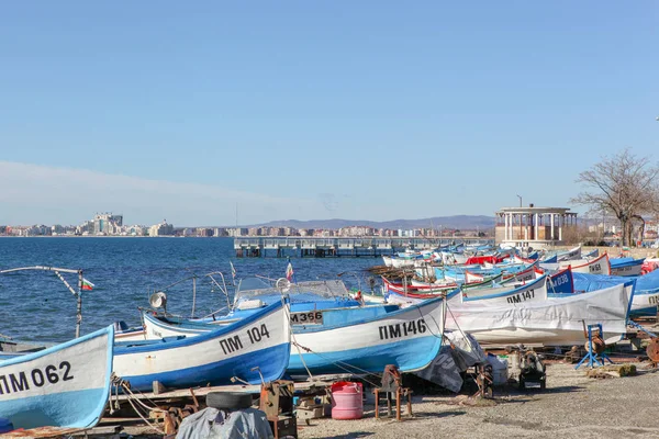 Pomorie Bulgarije Februari 2019 Uitzicht Vanaf Stad Pomorie Bulgarije — Stockfoto