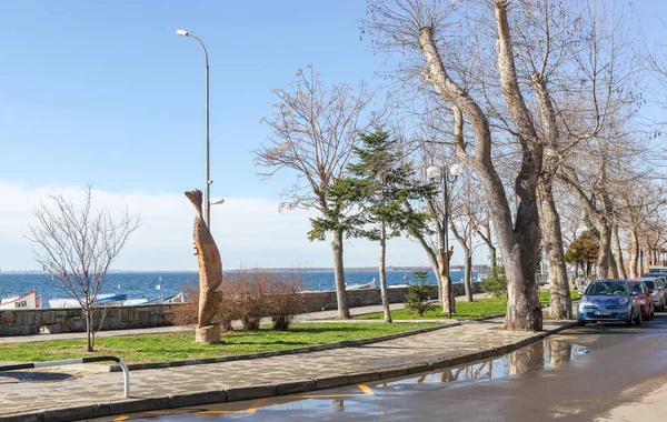 Pomorie Bulgaria Febrero 2019 Vista Desde Ciudad Pomorie Bulgaria — Foto de Stock