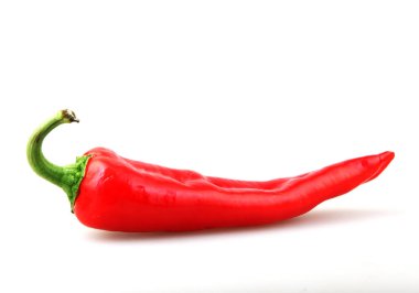 kırmızı biber beyaz arkaplanda izole edildi