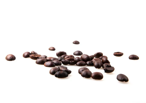 Roasted Coffee Beans White Background — Stock Photo, Image