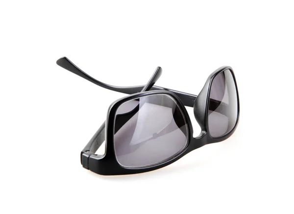 Czarne Okulary Przeciwsłoneczne Odizolowane Białym Tle — Zdjęcie stockowe