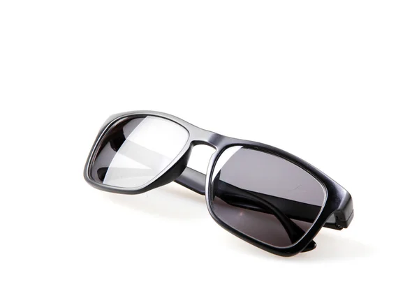 Fekete Napszemüveg Elszigetelt Fehér Háttér — Stock Fotó