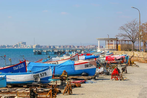 Pomorie Bulgarije Maart 2019 Lente Wandeling Door Het Centrale Deel — Stockfoto