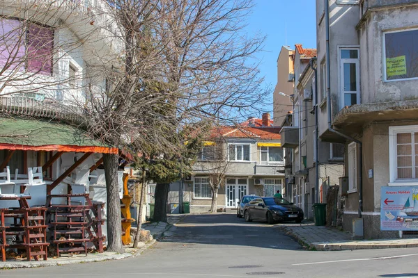 Pomorie Bulgarien Mars 2019 Våren Promenad Genom Den Centrala Delen — Stockfoto