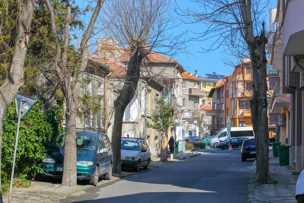 Pomorie Bulgarien Mars 2019 Våren Promenad Genom Den Centrala Delen — Stockfoto