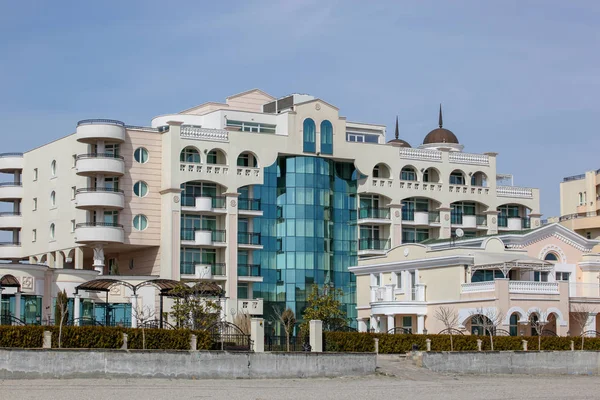 Pomorie Bulgaria Marzo 2018 Sunset Resort Hotel Complex Encuentra Orillas — Foto de Stock